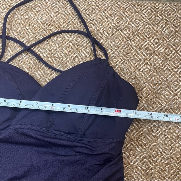 Lululemon Spaghetti Strap Top Cinched Side Yoga Top Purple Womens Sz 4 Gorpcore - Picture 9 of 9
